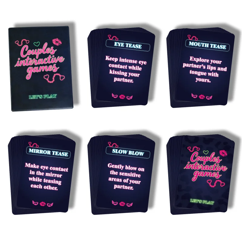 50 New Couples Interactive Cards, Home Entertainment Fun Game Prop Cards