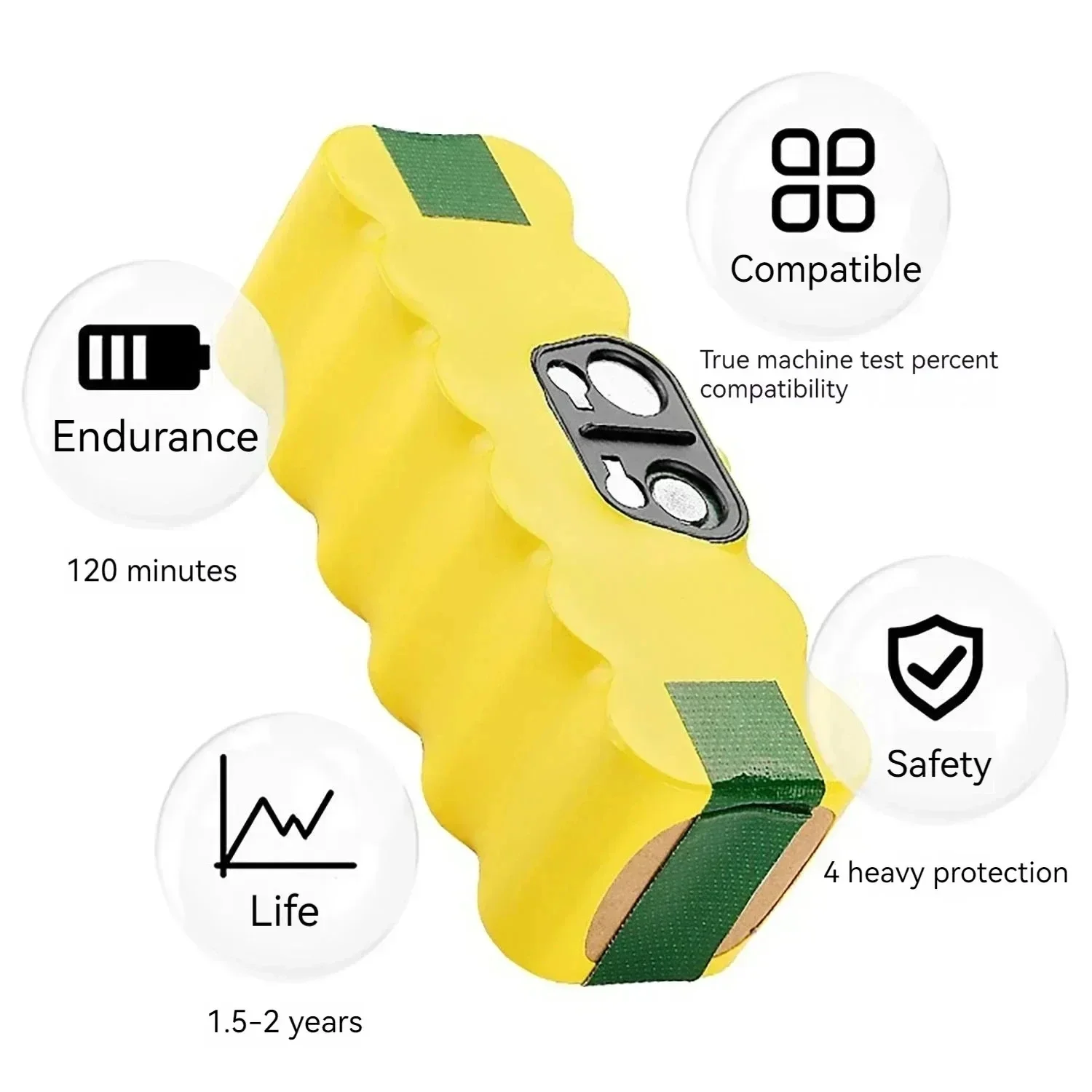 New14.4v irobot roomba bateria 4000mah para 500 600 700 800 900 521 530 531 550 540 545 630 631 760 780 860 série aspirador de pó