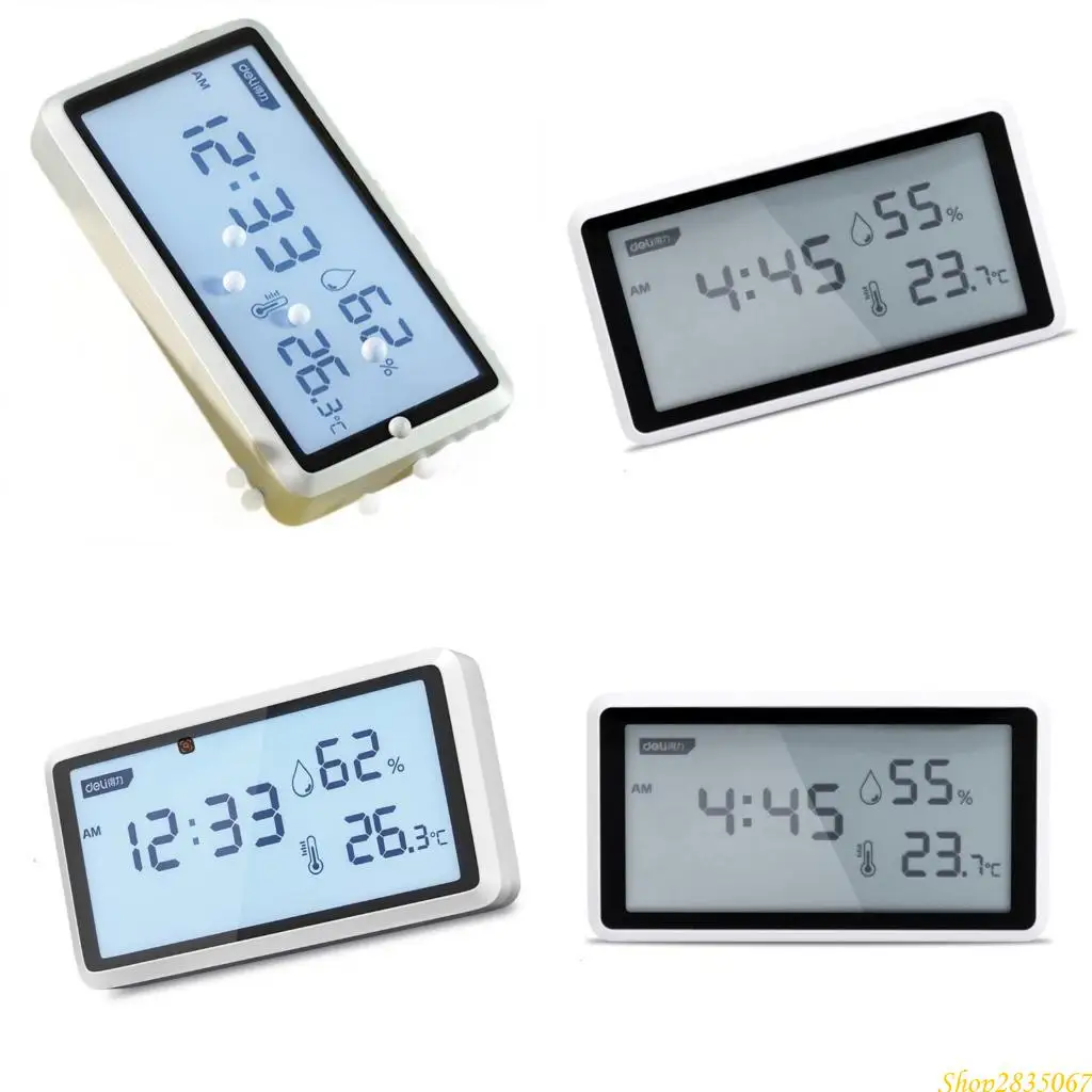 

Large LCD Display Indoor Desktop Thermometers Hygrometer with Time Display 831F
