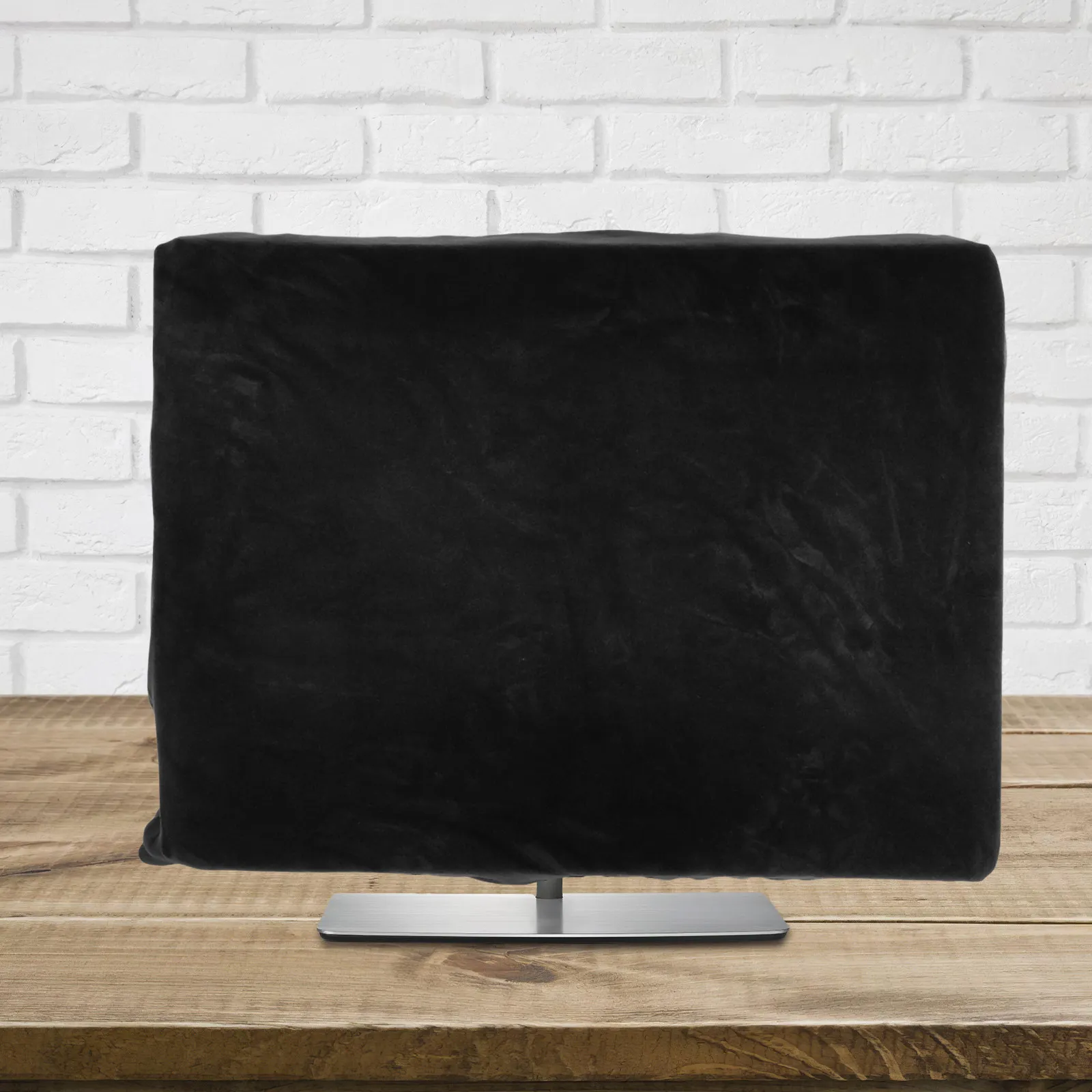 24 Inch Monitor Dust Cover Dustproof Computer Protective Cover Reusable Desktop Screen Protector Waterproof Black