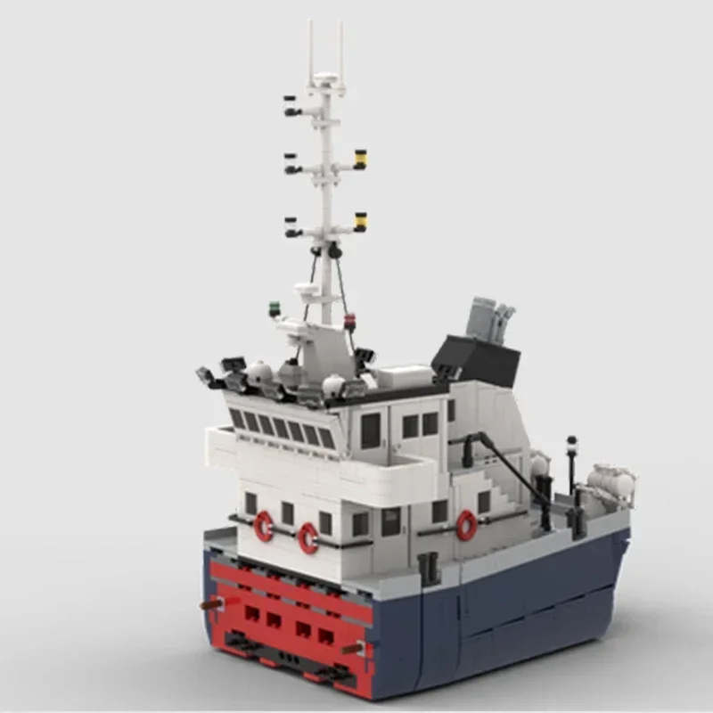 Modelo de barco urbano, ladrillos de construcción Moc, tecnología de barcaza a granel seca grande, bloques modulares, regalos, juguetes de Navidad, conjuntos DIY de montaje