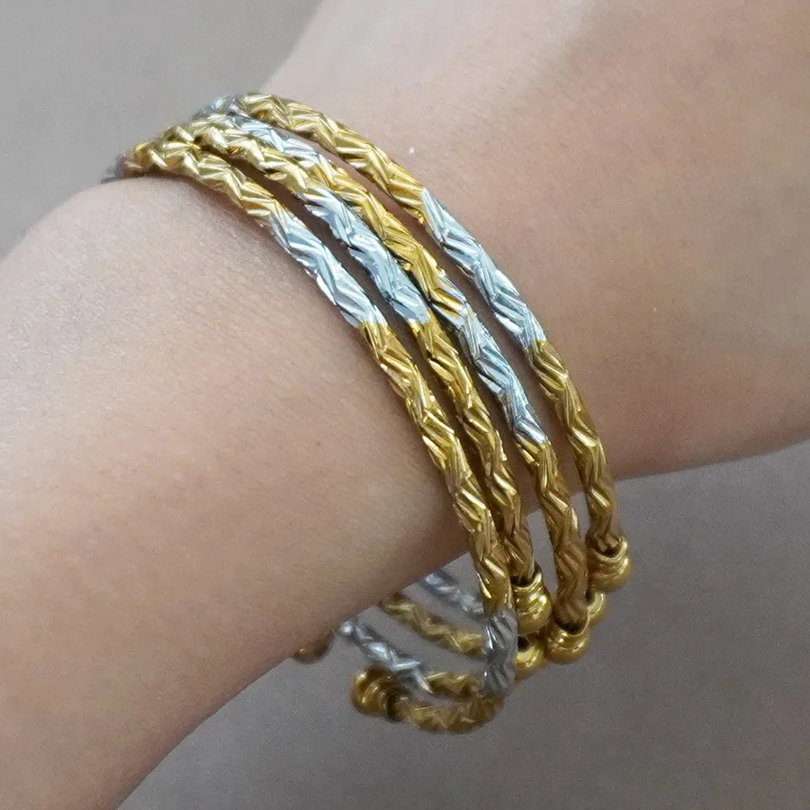 9999 Gold Middle Sleeve Bracelet - Free Size - Two Color - Gift for Bridal Party