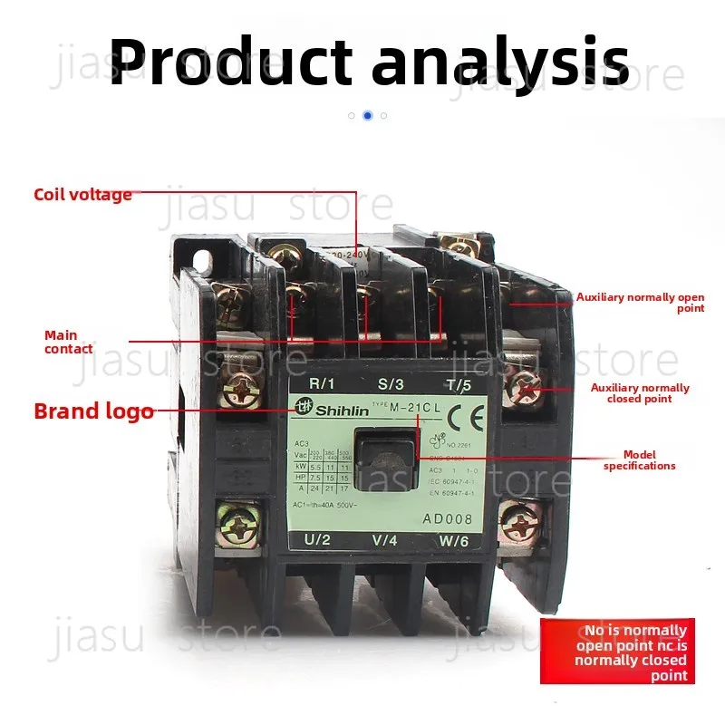 Magnetic AC Contactor M-11CL Series, 110V 220V Coil Contactor 12 16 20 30 40 50 60, Electrical Relay Switch