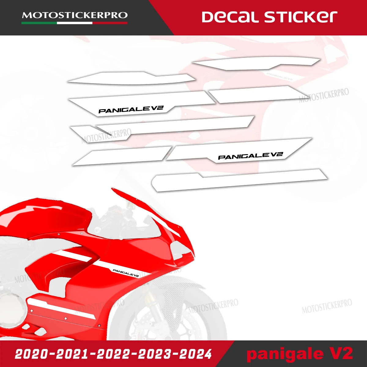 

Full Body Stripes Decals Waterproof Graphic Stickers Set Fit For Ducati Panigale V2 2020 2021 2022 2023 2024