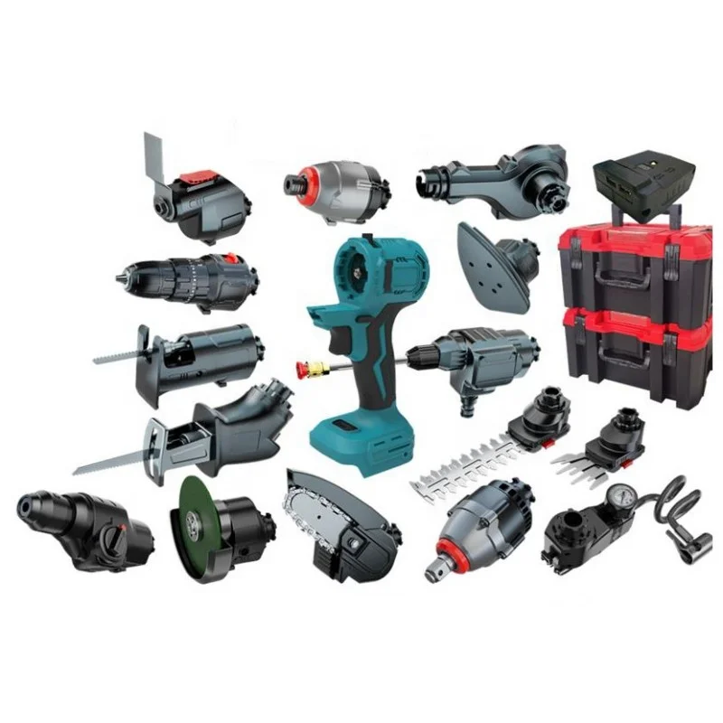 

YYHC-Electric tools with replaceable machine heads Quickly assembled cordless lithium battery tools 1+N portable power tool set