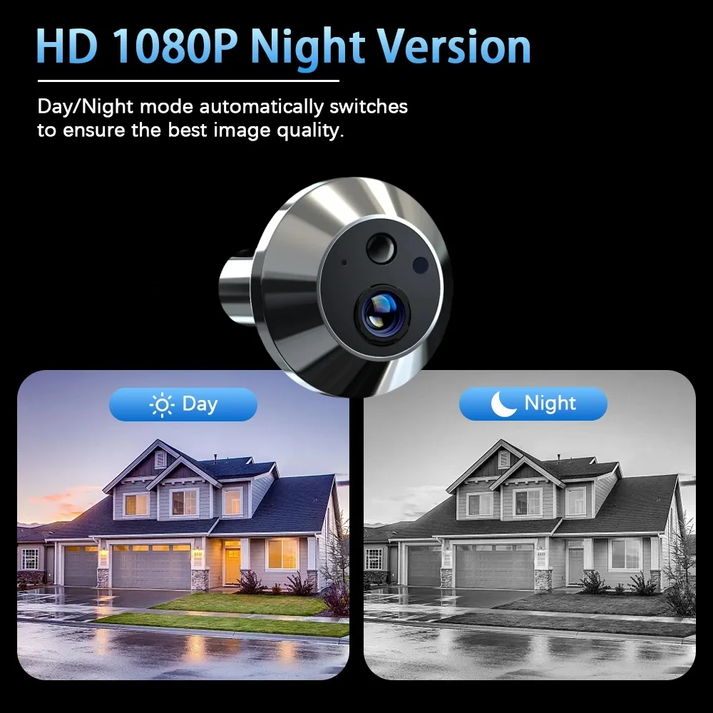 Wifi Electronic Cat Eye1080P 2.4G Auto Sensor Door Eye Camera 4.3inch Digital Access Control Video Doorbell Door Peephole Camera