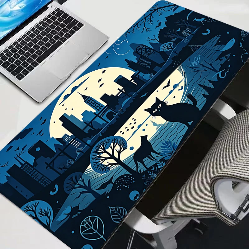 Mouse pad Cute cyber cat Computer Speed type carpet mat for e-sports players Laptop Keyboard Mousepad Office Desk Mat