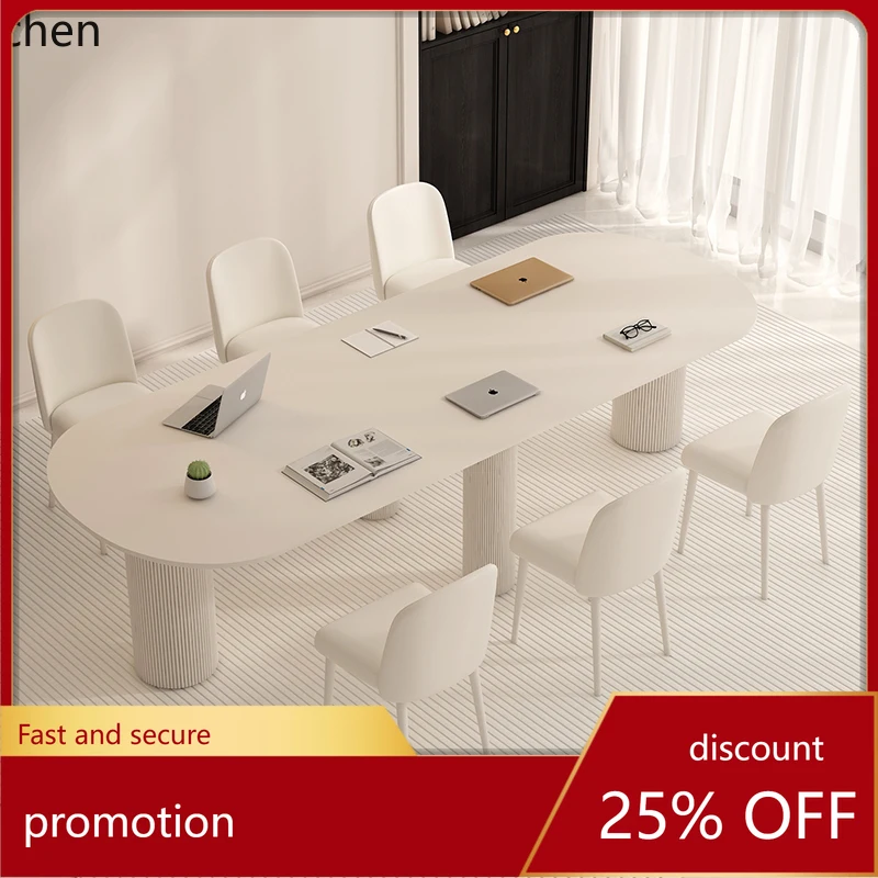 HXL cream wind rock board conference table long table large office negotiation 3m workbench