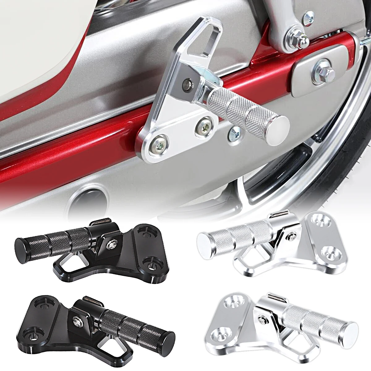 

Motorcycle Rear Passenger Footrest Foot Pegs Bracket For Honda 2018-2023 Super Cub C125