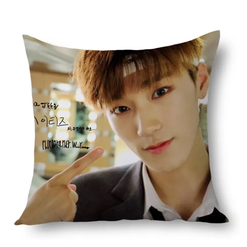 San Ateez Pillow Cover Bedroom Home Office Decorative Pillowcase Square Zipper Pillow Cases Satin Fabric Eco-Friendly WJY