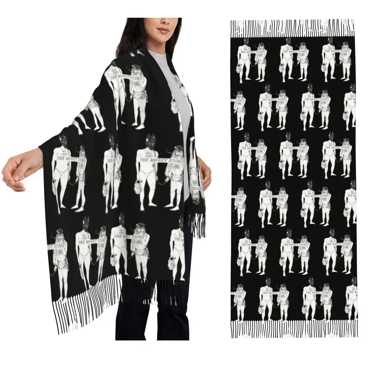 

Greggs Logo Scarf Tassel Scarves for Women Soft Warm Shawls and Wraps Large Fall Winter Shawl Wrap