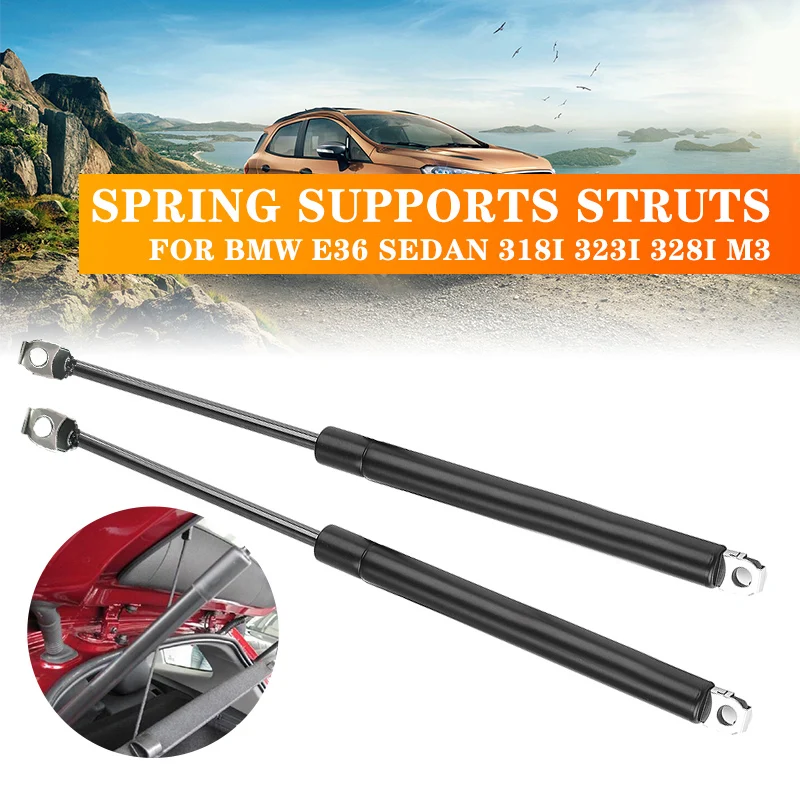 A Pair Car Springs Gas Struts Supports Shock Rod Hood Lift For BMW E36 Sedan 318i 323i 328i M3 Auto Accessory 51231960852