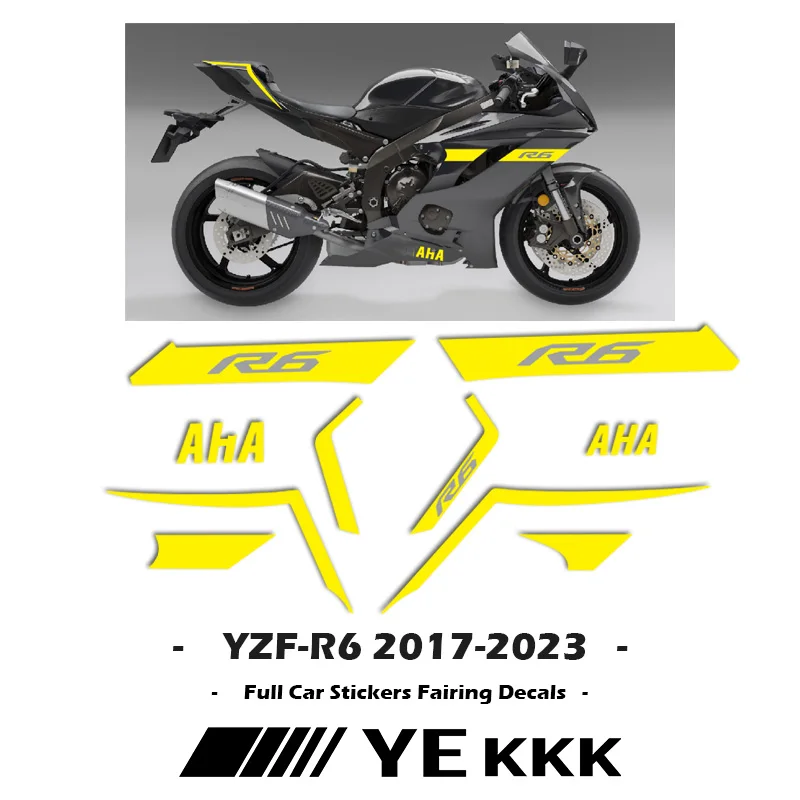 

For YAMAHA YZF-R6 YZF-R6M YZF-R6S 2023 New Full Car Sticker Decal Custom Line Version New R6 2017-2023 17-23