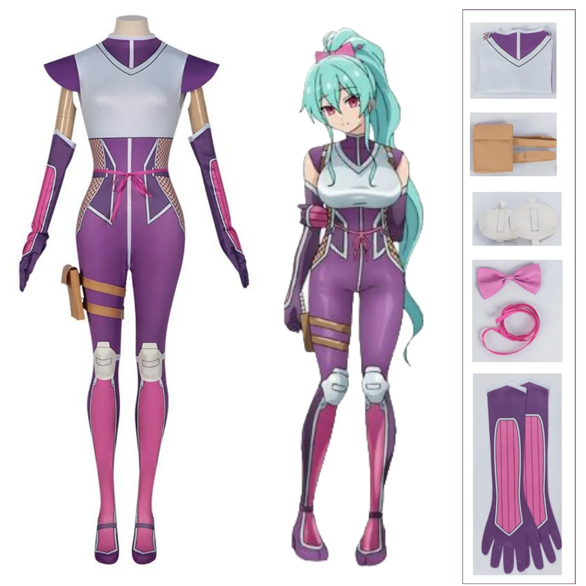 

Аниме «Я жизнь с отаку», NEET Kunoichi Momochi Ayame, комбинезон, костюм для косплея, головные уборы, униформа для женщин и девочек на Хэллоуин