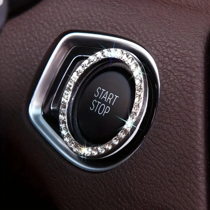 Das Auto startet den Zündungsring mit Strass- und Diamantverzierung mit einem Knopfdruck. – Detail 11