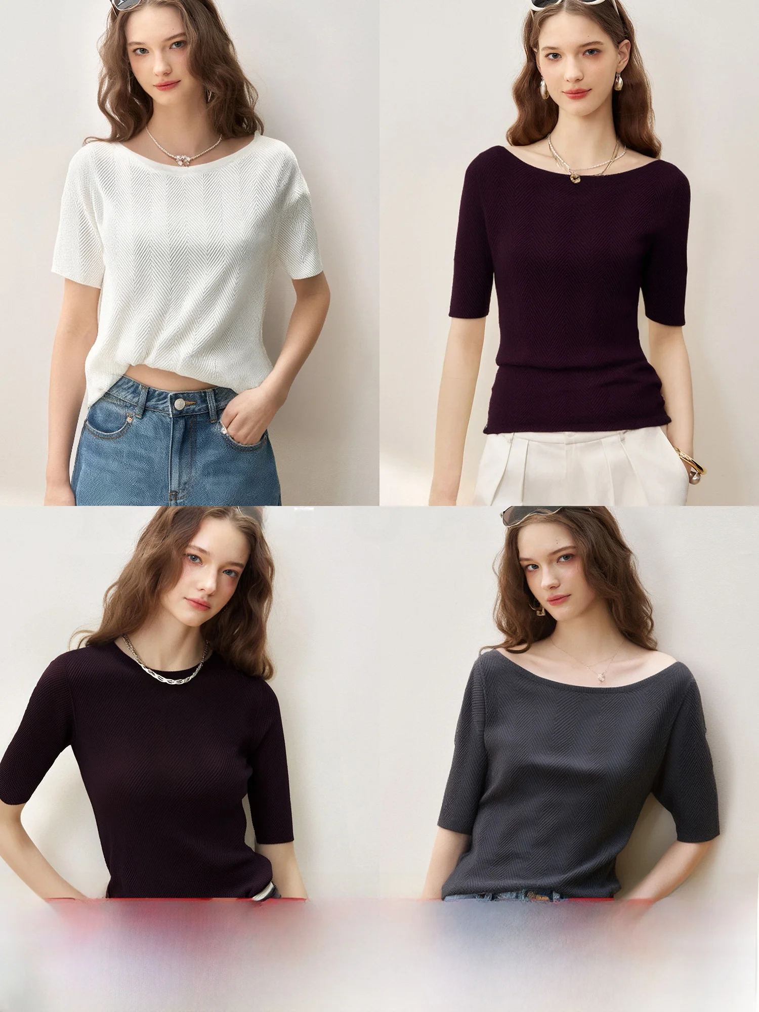 

Женский вязаный свитер NAGUAGU Pumpkin Valley Light French Sle ort Sve round Ne Knitted, из лайкра и шелка, повседневный, для работы...