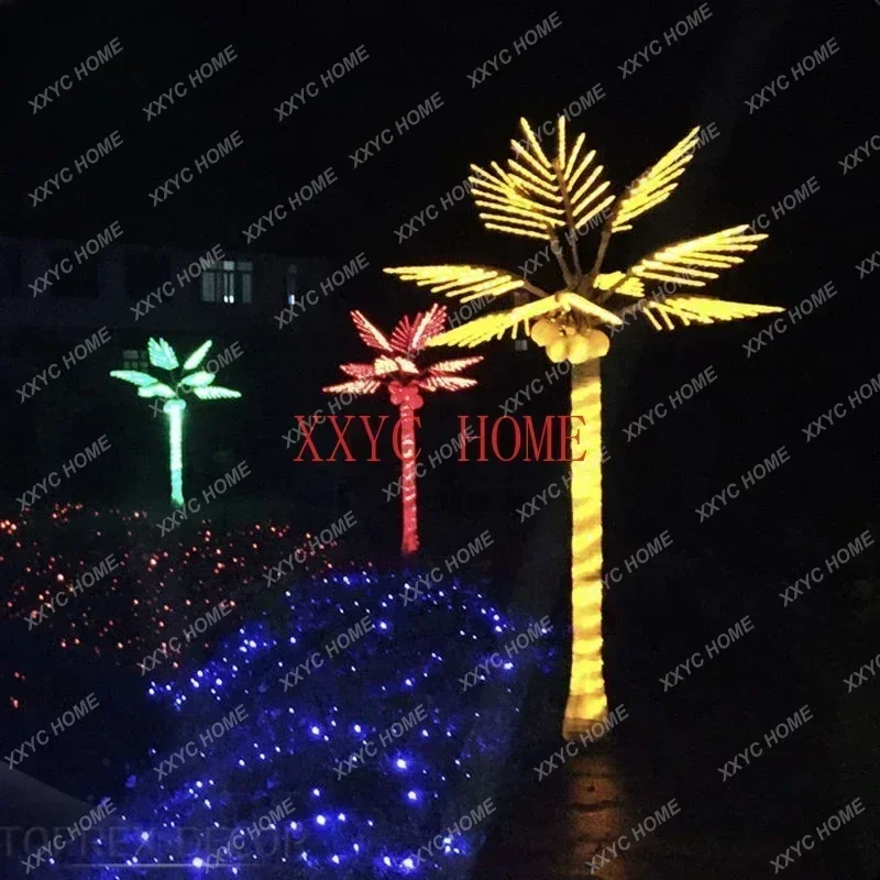Toprex Holiday Decoration Lighting Large Outdoor Waterproof Luminous Decorative Palm Coconut Led Tree Light