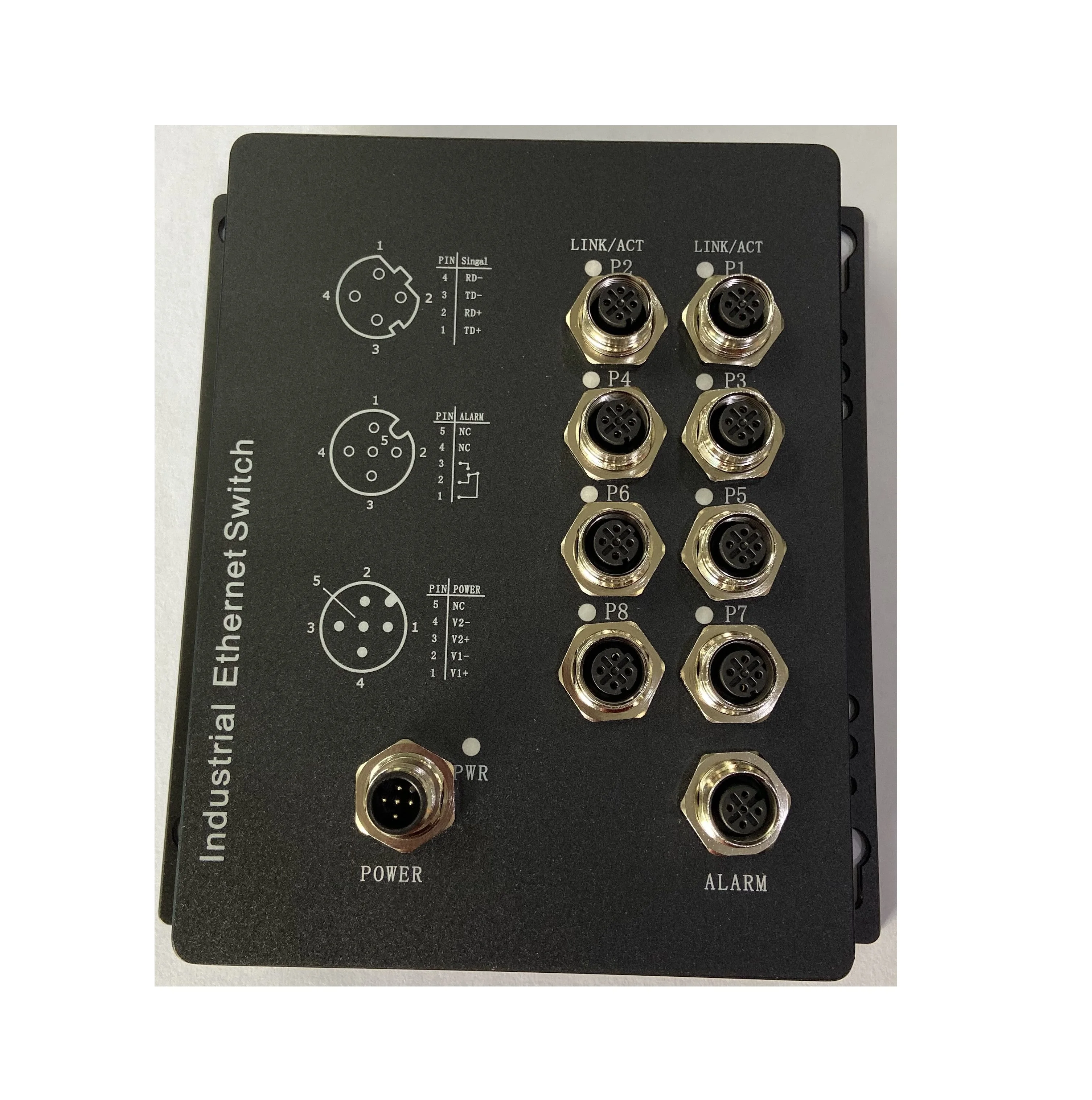 2026 InMax Manufacturer M12 Switch Waterproof Ip54 Ip65 Ip67 On-board Railway 8 Port Vehicle Industrial Poe Ethernet Network Swi