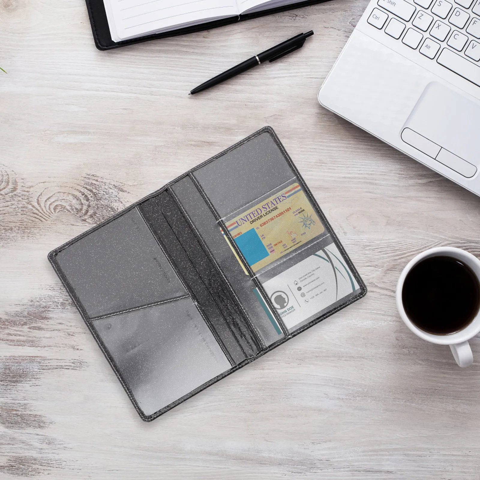 

Car Registration and Insurance Holder Wallet PU Compact Lightweight Portable Document Organizer for Vehicle Id Cards