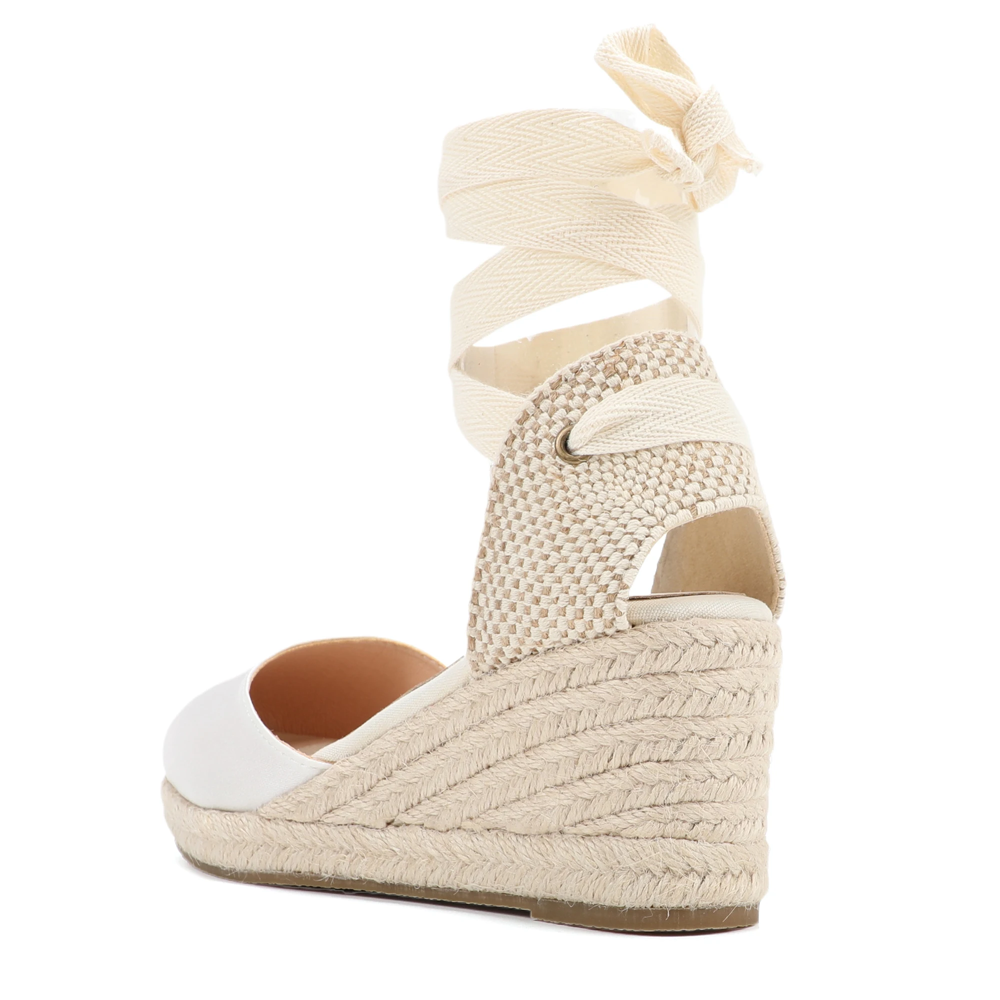 Women\'s  Open Toe Espadrilles Wedge Sandal shoes Lace Up Cute Ankle Strap Platform