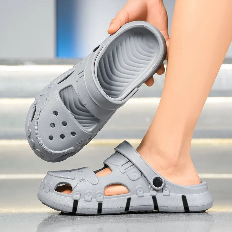

Closed Toe Beach Sandals for Men, Large Size Outdoor Casual Non-slip Cross-border Slippers