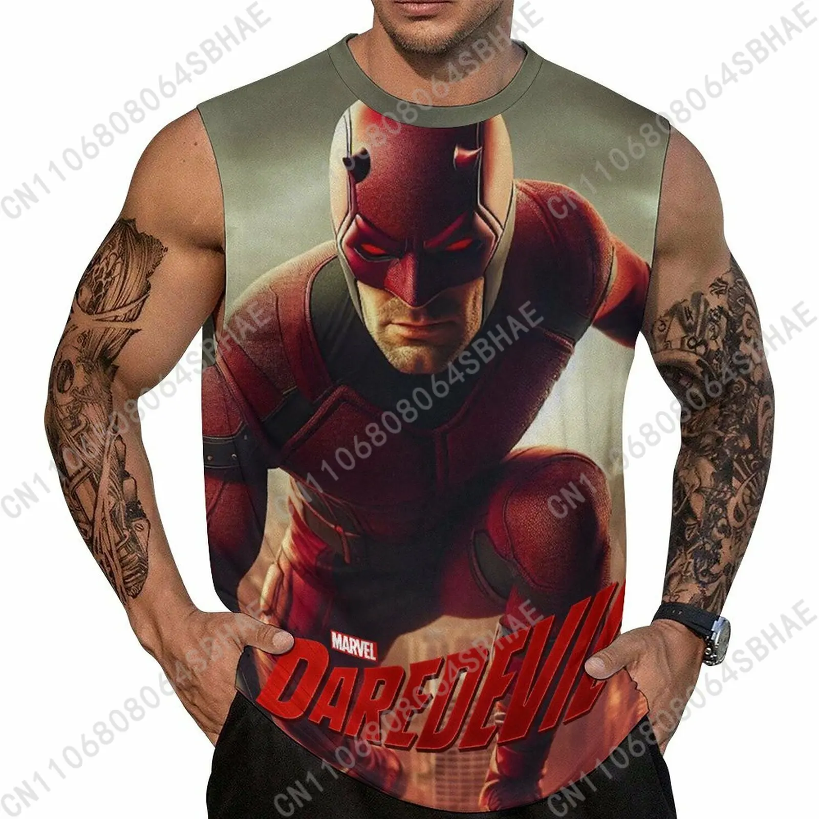 

Marvel Daredevil Custom Men's Sleeveless Shirt Personalized Tank Top Wear Summer Vest Tops Men Daily Use Cosplay