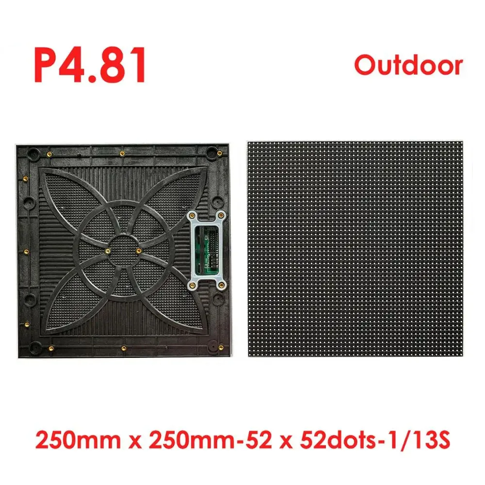 outdoor p4.81 led module 250x250mm high refresh 3840Hz high quality kinglight nationstar 500x500 500x1000 led cabinet