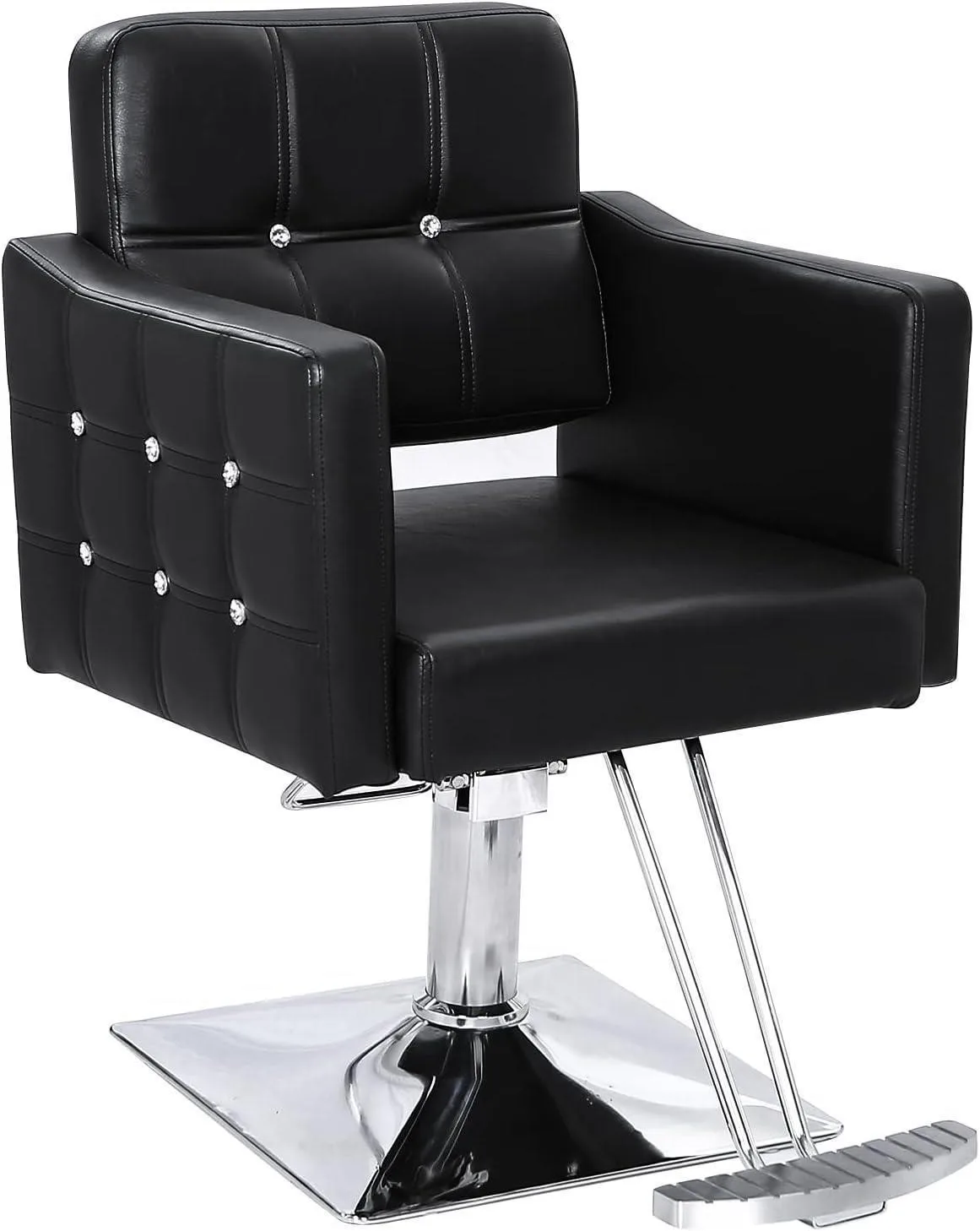 Barber Chair Hair Beauty Salon Equipment Hydraulic Barber Styling Chair (Black)
