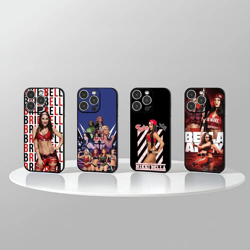 Luxury Ins Nikki Bella Phone Case New For IPhone 16 15 14 12 13 11 Pro Max Mini X XR XS Plus Black Silicone Transparent Cover