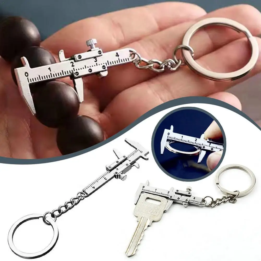 Mini Vernier Scale Jewelry Small Pendant Measuring Tool Household Portable Small Jade Jewelry Stationery Caliper Key Chain