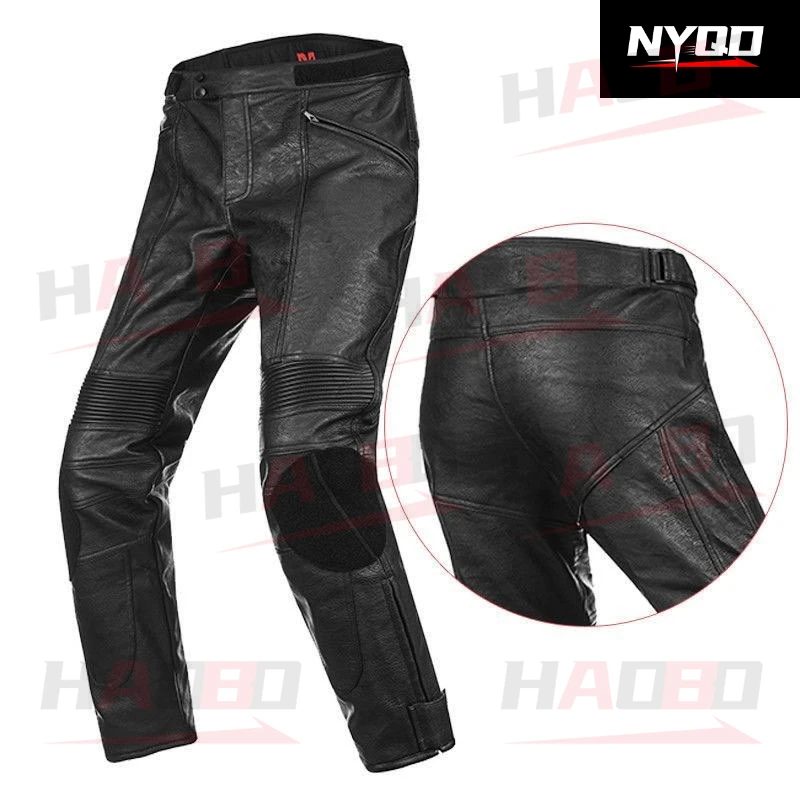 

DUHAN Mens Motocross Motorcycle Pants Microfiber Leather PU Motorcyclist Pants Motobike Accessories Waterproof Trousers