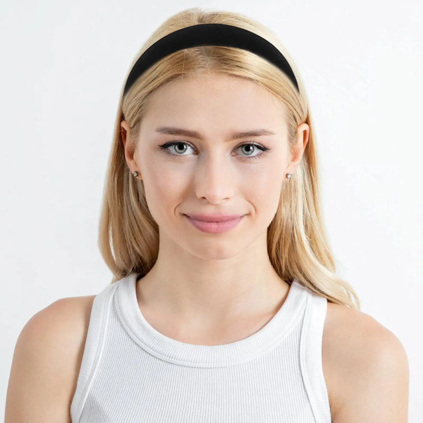 3Pcs Wide Padded Headbands for Women Soft Cloth Thick Hair Bands Non Slip Comfortable Daily Wear Wedding Spa Makeup Face Washing