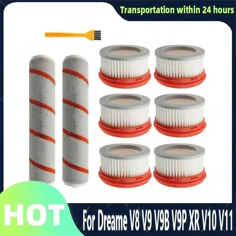 Roller Brush HEPA Filter Parts For Dreame V8 V9 V9B V9P XR V10 V11 Household Wireless Vacuum Cleaner Accessories
