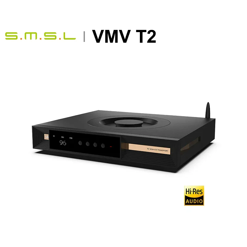 

SMSL VMV T2 High-Resolution Digital Media Center CD Player Hi-Res Audio MQA Full Decoding P.A.S.S. Bluetooth PCM768 DSD512 I2S