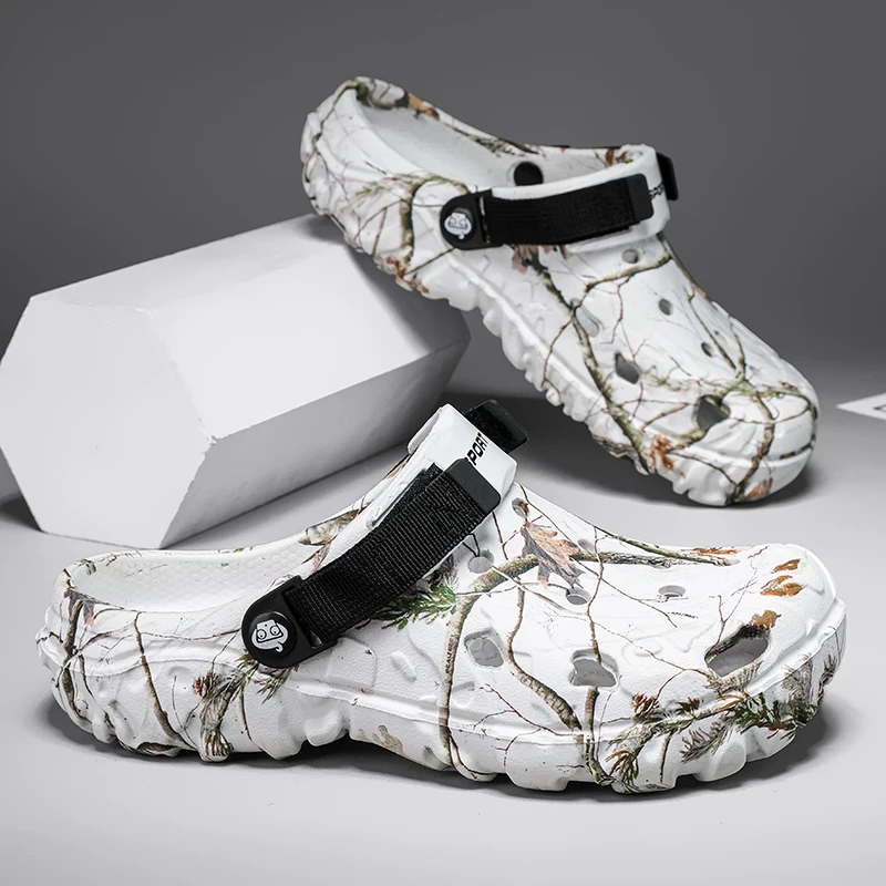 Big Size 49 50 51 Cheap Beach Sandals For Men Holes Shoes Breathable Summer Rubber Slippers Garden Shoes Clogs Lightweight
