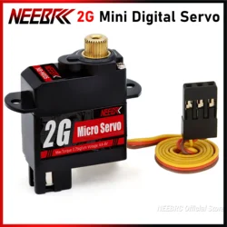 NEEBRC 2g Mini Digital Servo Metal Gear Waterproof Coreless Motor for RC Micro Car Fixed-wing Plane Helicopter Robot Part Toy