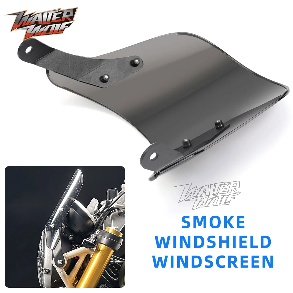 Retro Smoke Windshield Motorcycle Windscreen For Speed 400 Scrambler 400X Scrambler400X 2024-2025 Wind Deflector Spoiler Airflow - Image 4
