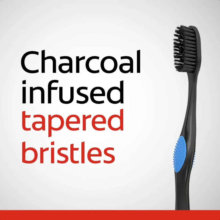 Зубная щетка Colgate 360 Charcoal с тонким кончиком и мягкой щетиной, 2 шт. 0,070000000000000007 Жидкий унция