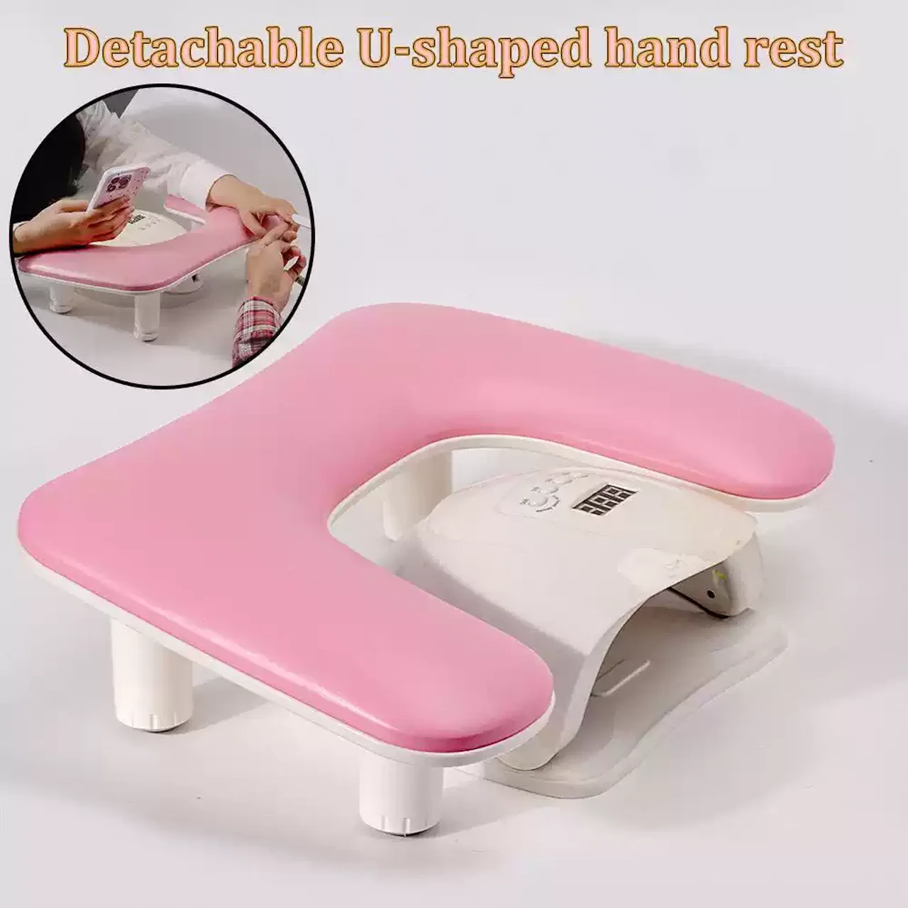 U-Shape Nail Hand Rest Detachable Arm Rest Cushion for Nail Art Manicure Table Hand Pillow Holder Nail Salon DIY Nail Art Tools