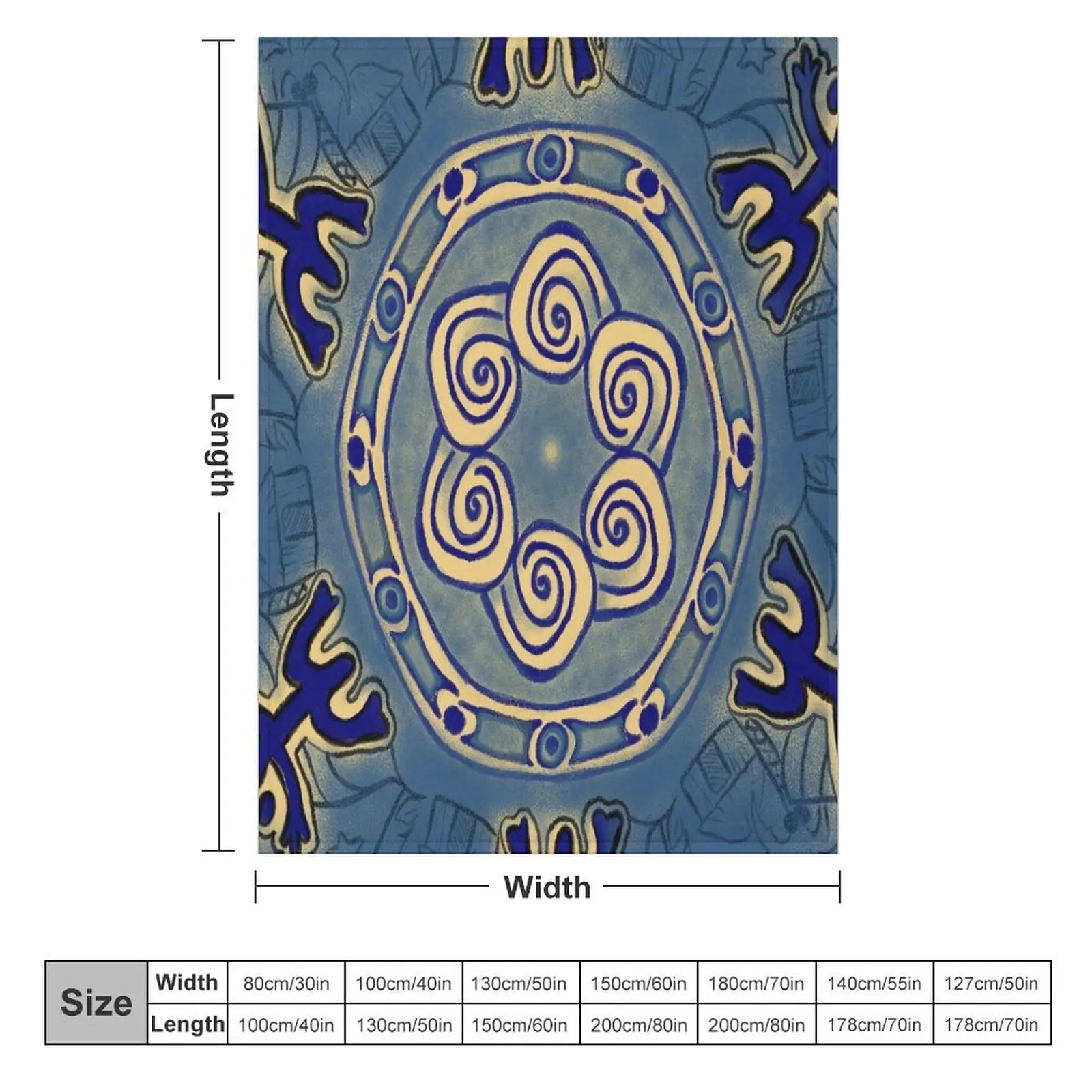 Taino/Arawak Design Throw Blanket Single Heavy Blankets