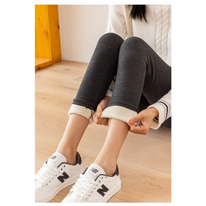 クラウドベルベットレギンス女性用肥厚ベルベット秋冬ハイウエストパンツ女性の暖かい綿パンツラムズウール