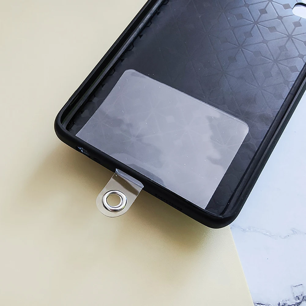 1/5/Pcs Mobile Phone Anti-lost Lanyard fixing Card Gasket Universal Transparent Clip Detachable Hanging Cord Strap Tether Pad