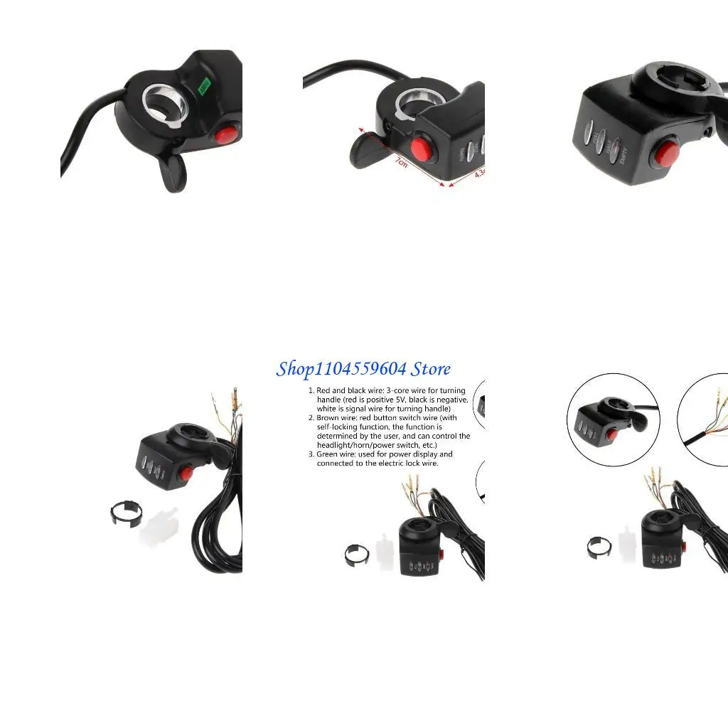 

12QM Ручка с ручкой сцепления с захватом газовой закручиваемой заслонки для моторизованного велосипеда 24 В/36 В/48 В