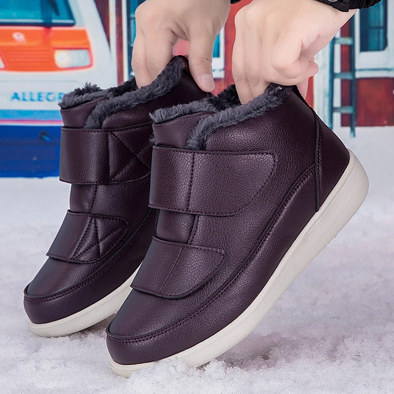 

Зимние зимние ботинки, женская повседневная обувь, нескользящие непромокаемые ботильоны на платформе, ботинки до бедра на толстом меху, Botas Mujer