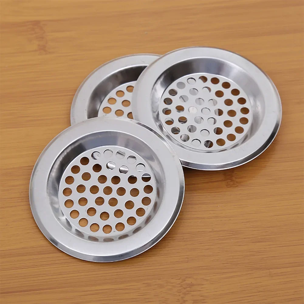 Kitchen Accessories STEEL PLUG STRAINER Bath/Bathroom Filter Sink Plug Mesh Shower Drain Cover Hair Catcher UK Stainless Steel