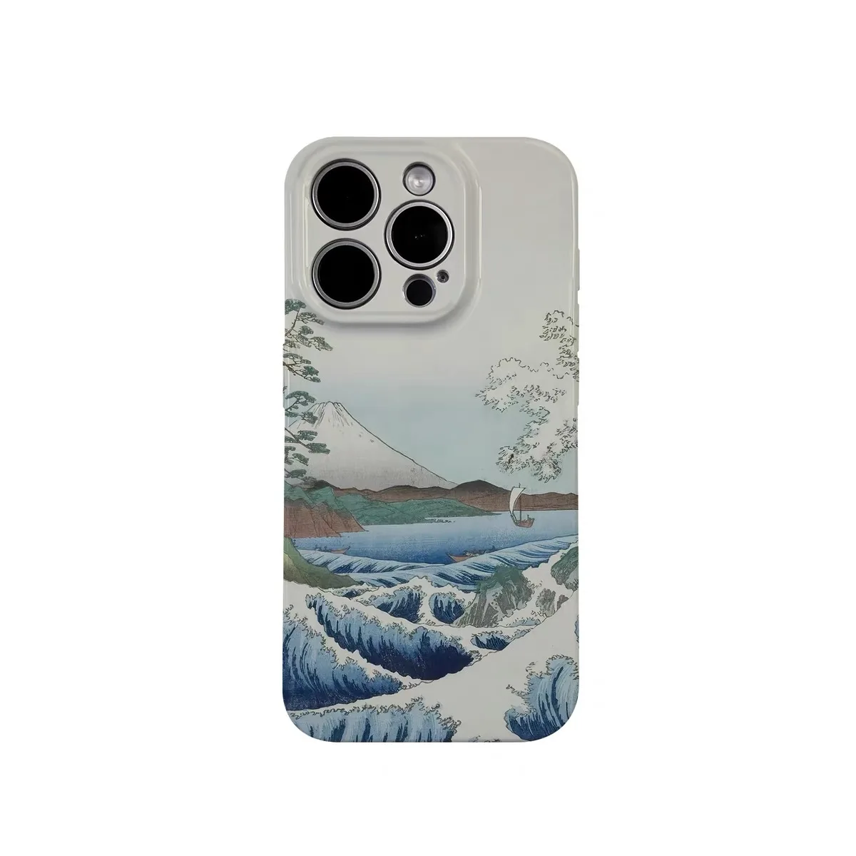 

Sea Waves Mount Fuji Art Phone Case for IPHONE 17 Air 16E 15 PROMAX 14 Plus 13 12 MINI 11 PRO 16Plus XR XS Acrylic Phone Cover