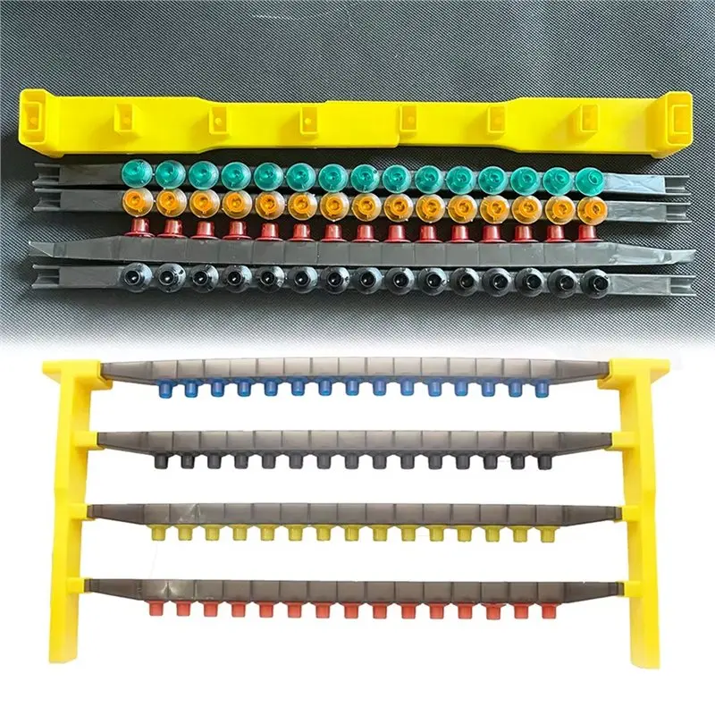 DT19-Queen Rearing Apiculture Kit Two Side Bars Four Strip 60PCS Mutil Color Base Beekeeping Farm Tools
