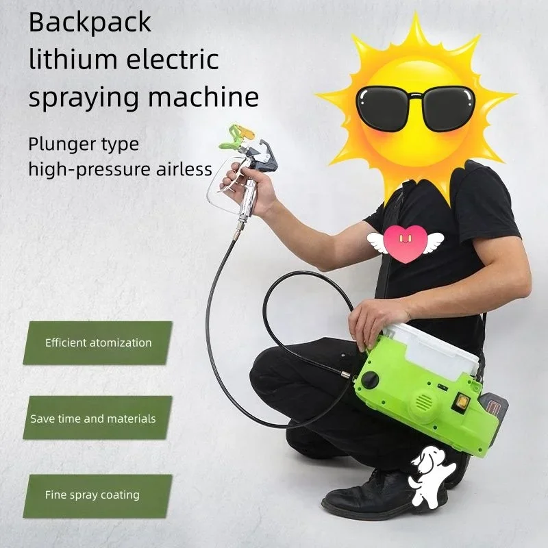 NEOBRISKEN Electric Spraying Machine Plunger Type High-pressure Spray Gun Cordless Portable Airless Sprayer