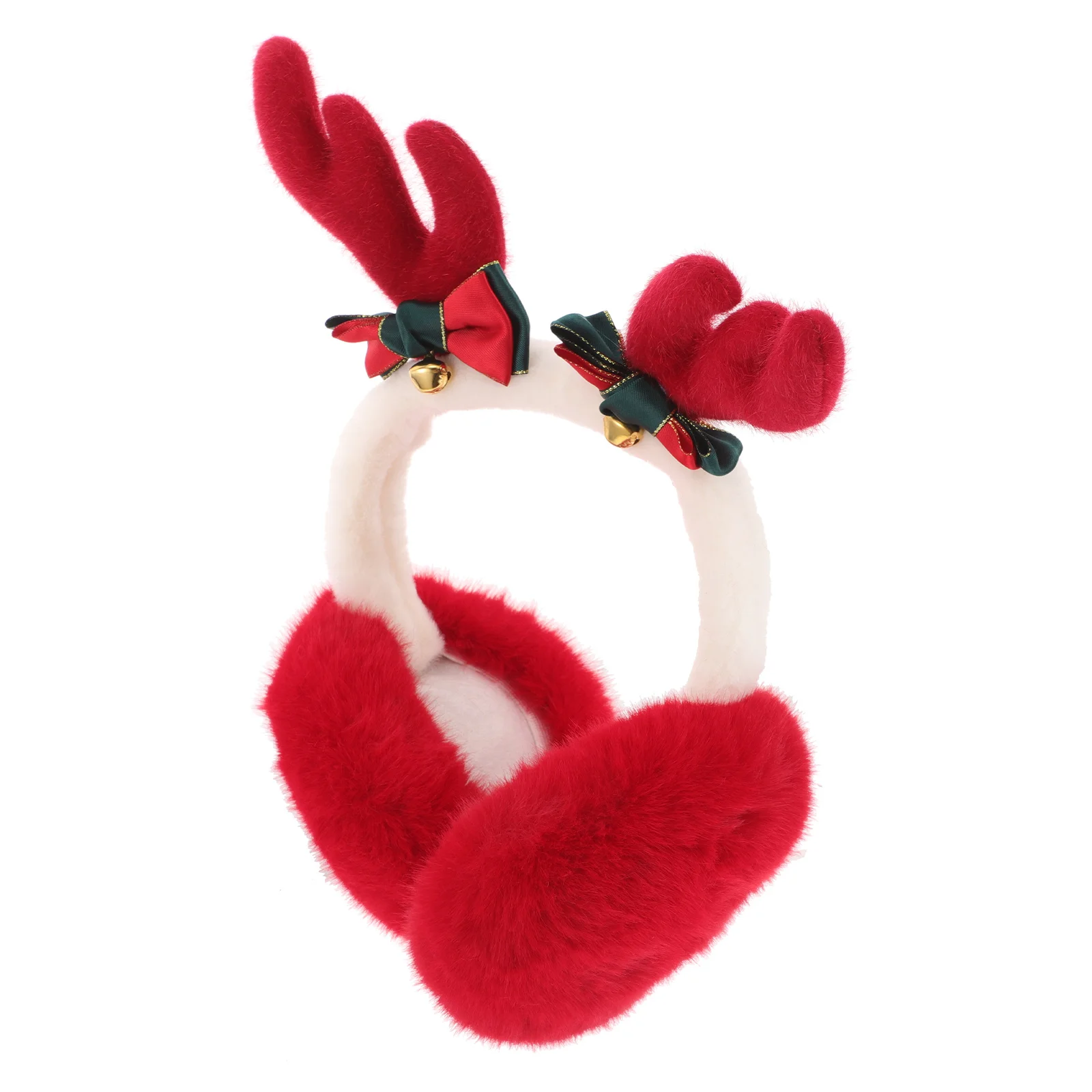 Ear Muffs Christmas Antler Winter Fluffy Warmers Foldable Furry Kids Faux Child