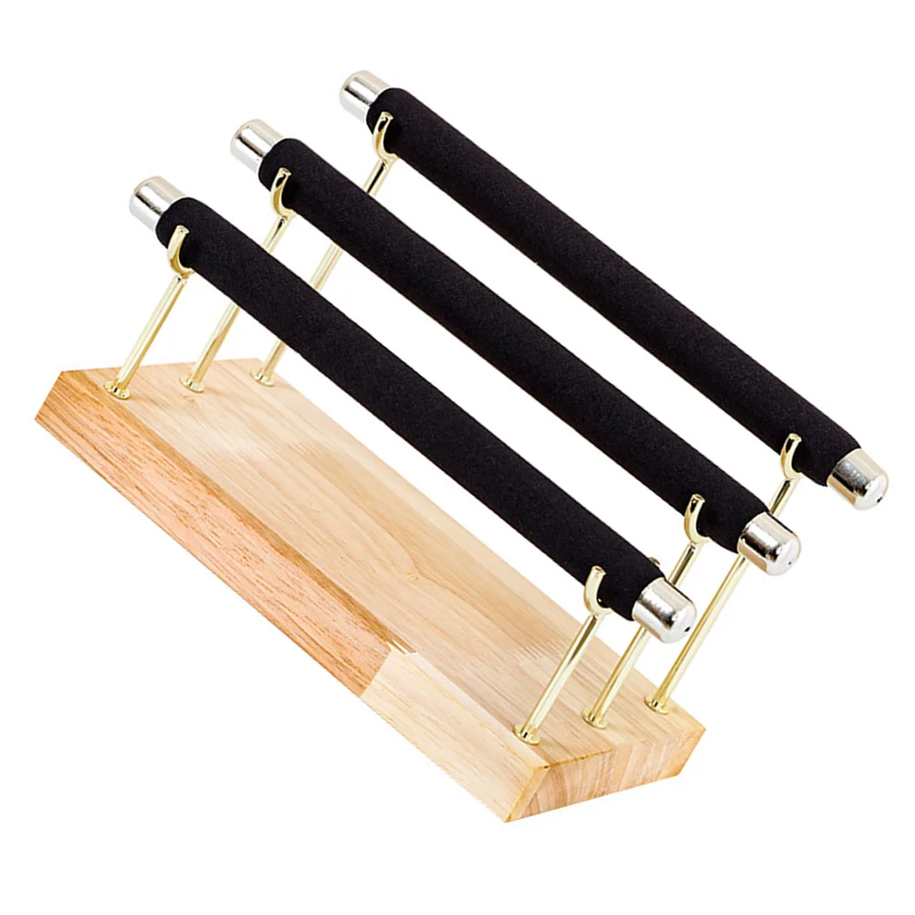 3-Tier Solid Wood Ring Holder Durable Jewelry Display Rack Practical Ring Organizer Storage Stand Rings Storage Holder